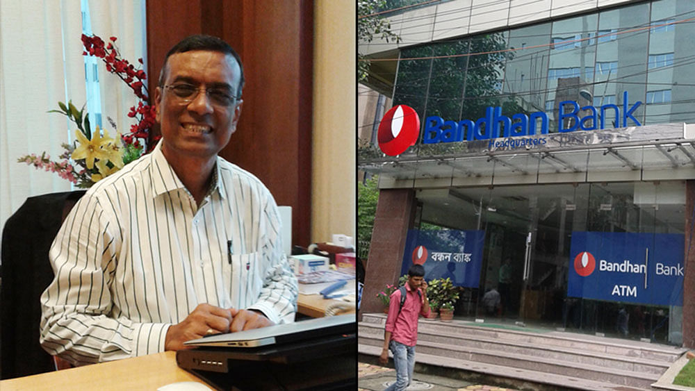 Chandra Shekhar Ghosh, Founder, MD and CEO of Bandhan Bank (L).&nbsp;