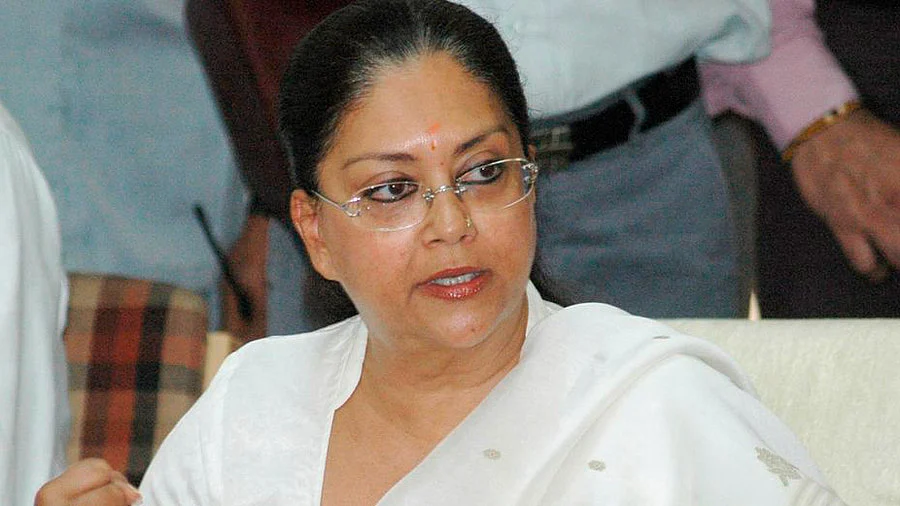 File photo of Rajasthan CM Vasundhara Raje. 