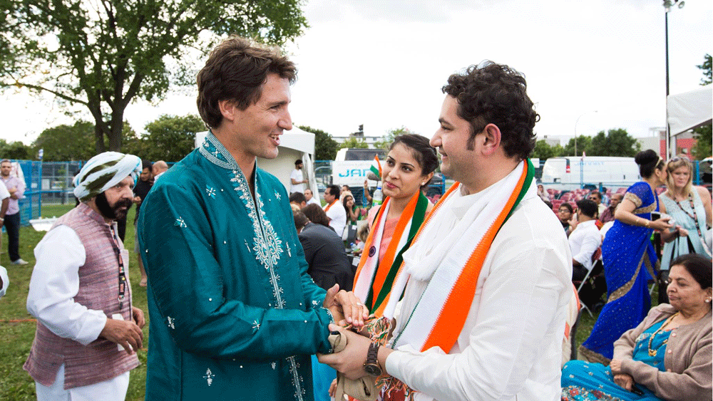 Justin Trudeau, Canada’s prime minister designate, at an event to celebrate India’s Independence day. (Courtesy: <a href="https://www.facebook.com/JustinPJTrudeau/timeline">Justin Trudeau‘s Facebook page</a>)