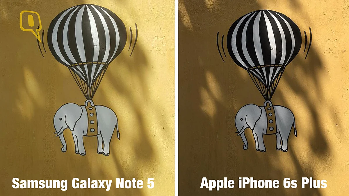 Daylight image captured by (right) Apple iPhone 6s Plus and (left) Samsung Galaxy Note 5. (Photo: <b>The Quint</b>)