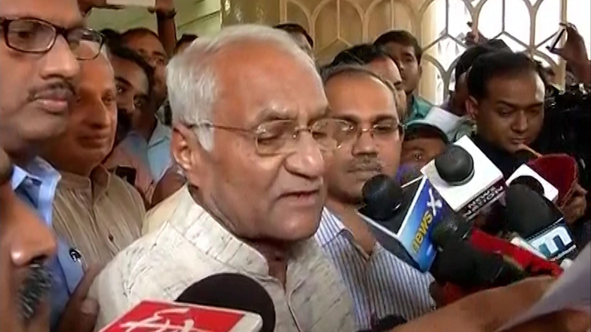 Krishnaswamy Nachimuthu, an executive committee board member speaks with the media. (Photo Courtesy: ANI screengrab)