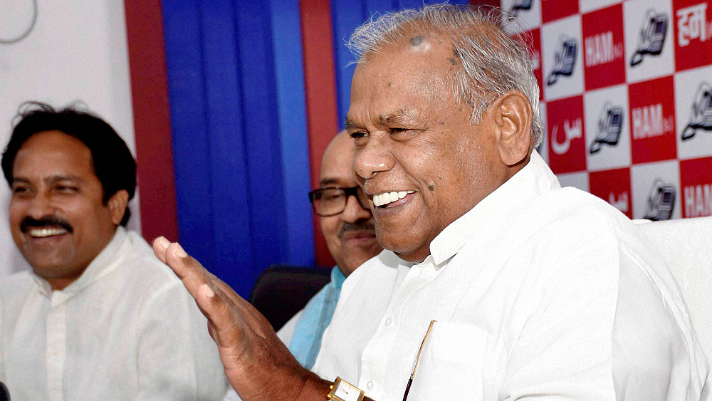 Jitan Manjhi’s son, Santosh Kumar Suman, who is contesting the assembly polls, has a PhD degree under his belt. (Photo: PTI)