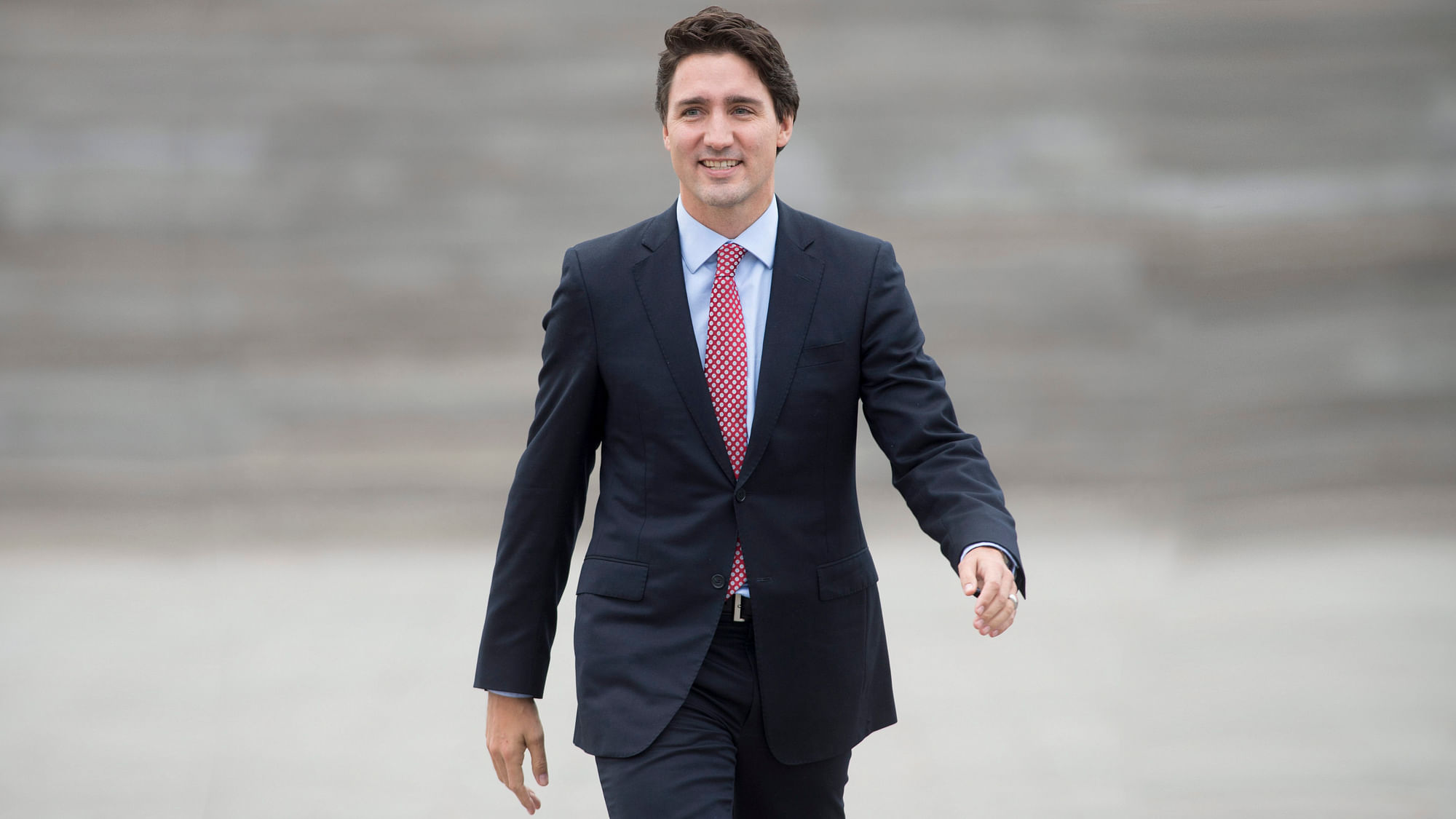 Is Justin Trudeau walking to the Senate or modelling on a ramp? (Photo: AP)