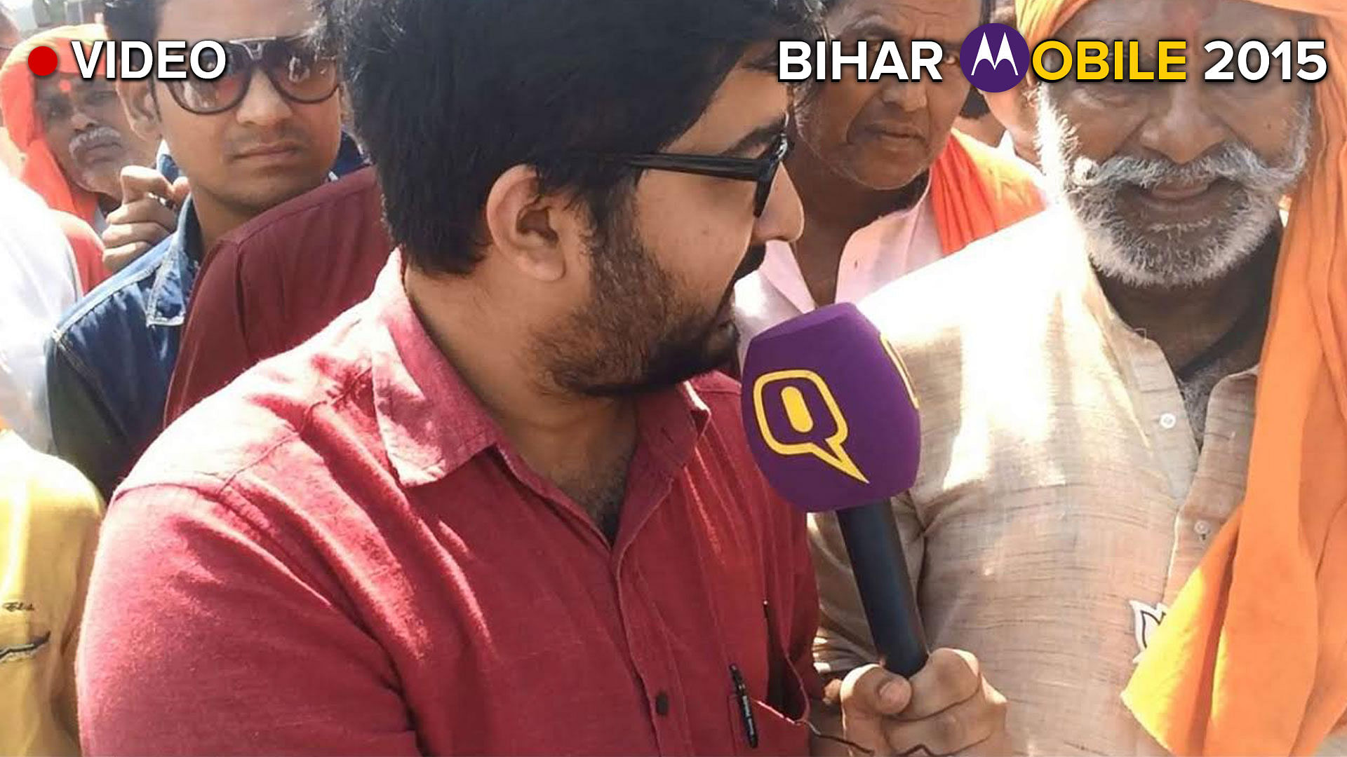 <b>The Quint’s</b> Aakash Joshi interviews BJP’s Sasaram candidate Jawahar Prasad. (Photo: The Quint)