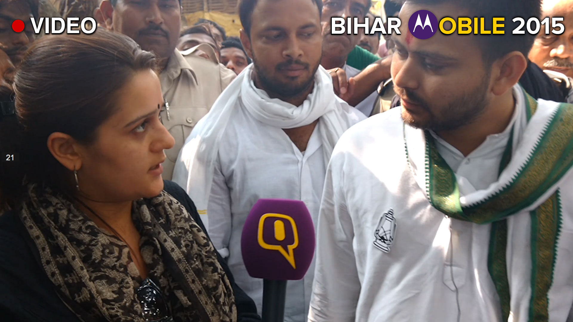 <b>The Quint’s</b> Rishika Baruah in an exclusive interview with Lalu Yadav’s son Tejaswi Yadav in Patna. (Photo: <b>The Quint</b>)