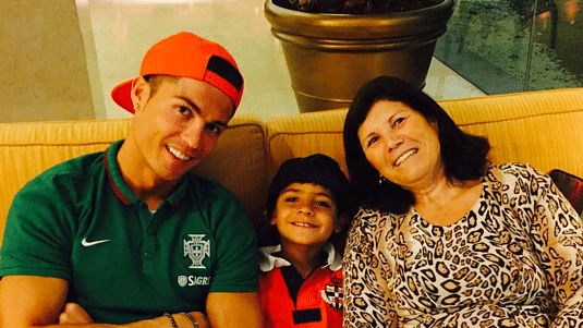 Cristiano Ronaldo with his son and mother. (Photo: Instagram/<a href="https://instagram.com/cristiano/">@cristiano</a>)