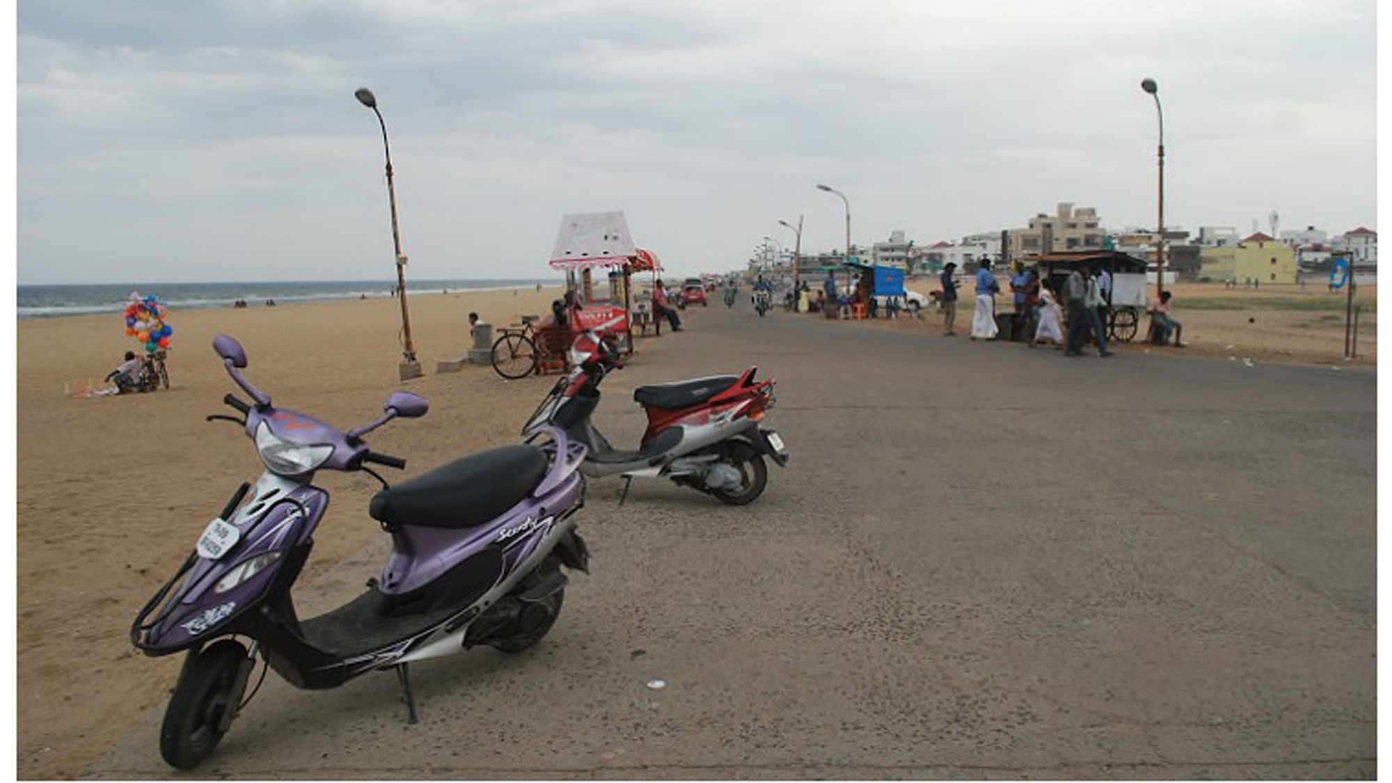 This is a road that runs through Chinnandi Kuppam along Chennai’s coast. (Courtesy: The News Minute)