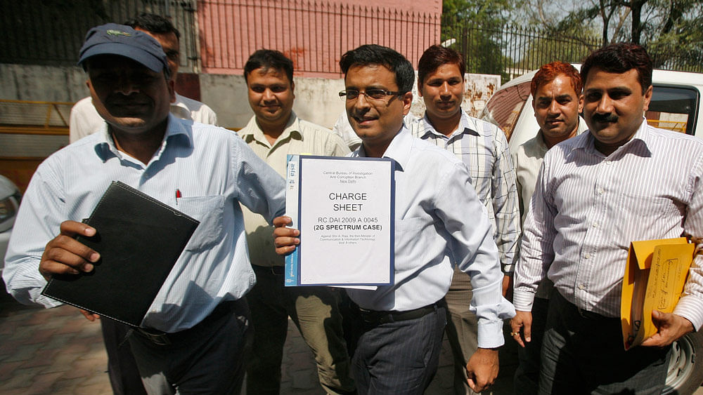 <p>File photo of the CBI chargesheet in the 2G case.&nbsp;</p>