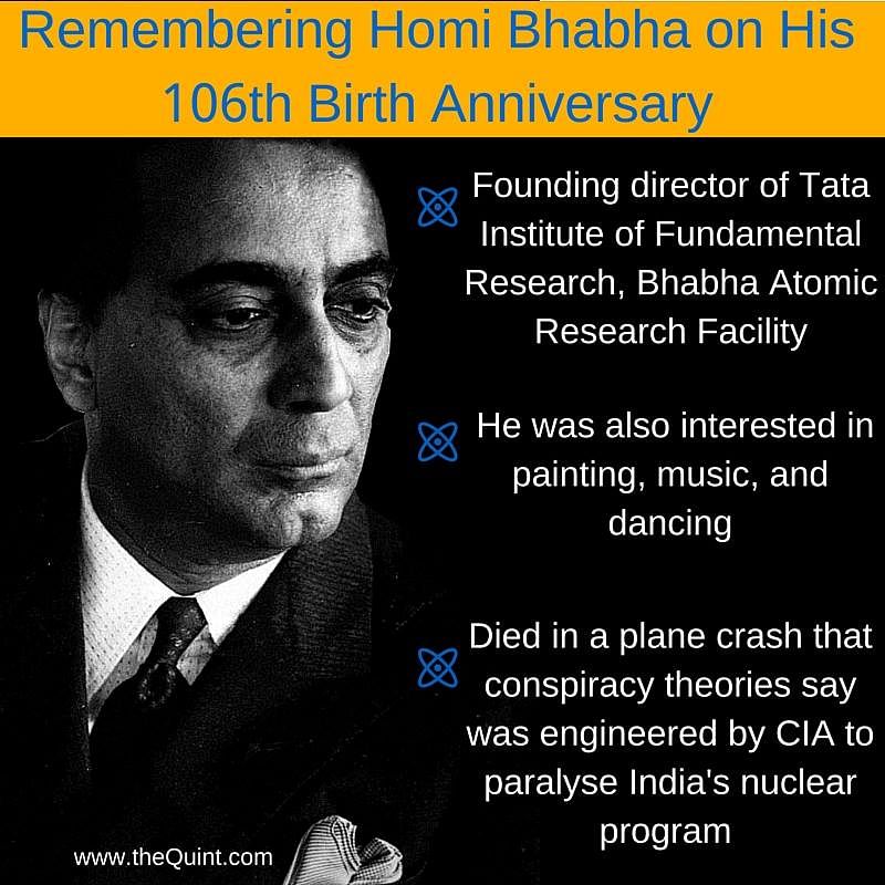 Dr Homi J Bhabha is known as the father of Indian nuclear power.