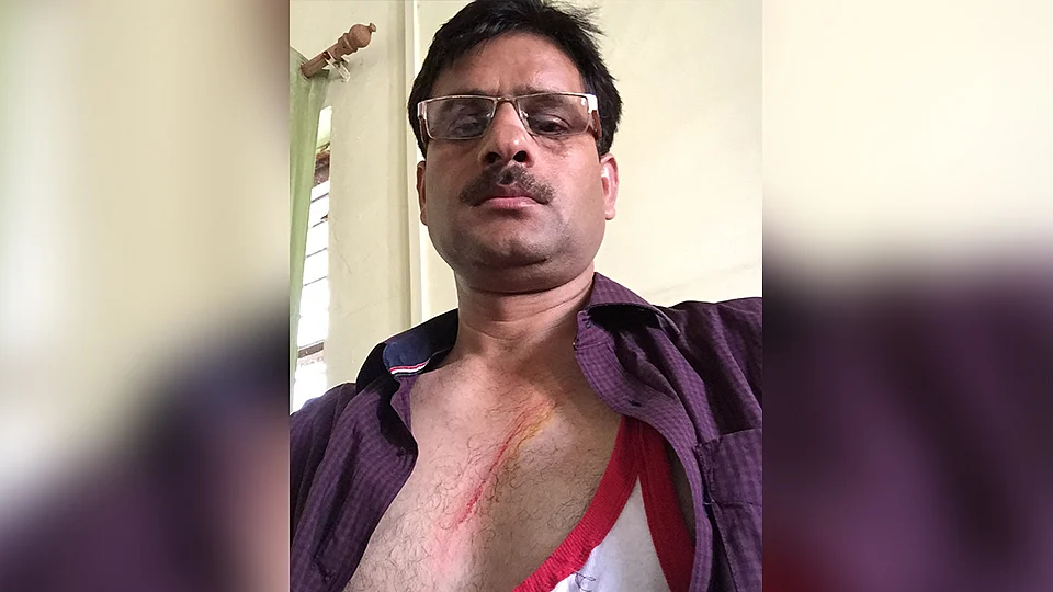 Praveen Yadav, the Station Officer of Dankaur Police Station. (Photo: Praveen Yadav)