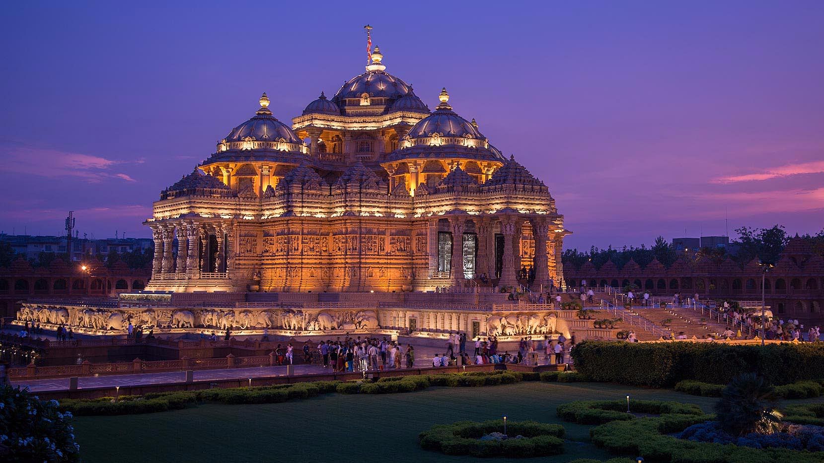 The Akshardham Temple in Delhi.