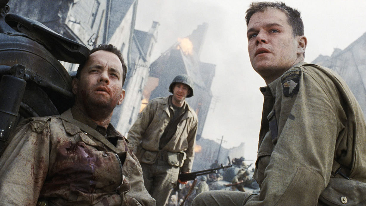Tom Hanks and Matt Damon in <i>Saving Private Ryan </i>