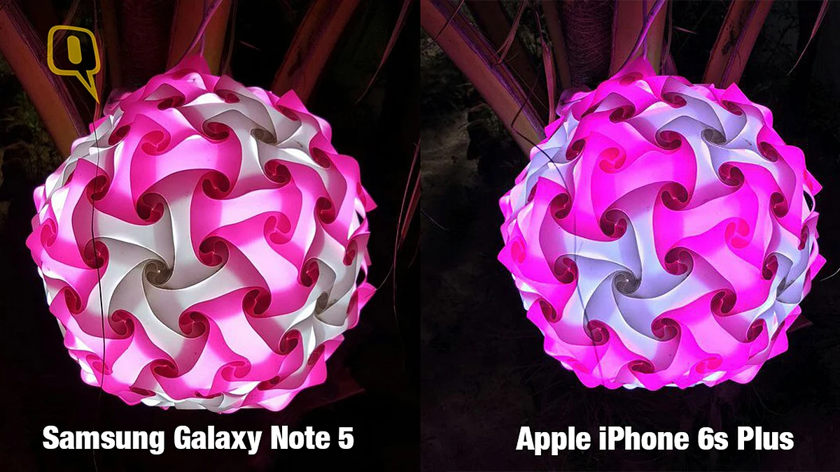Low light image captured by (right) Apple iPhone 6s Plus and (left) Samsung Galaxy Note 5. (Photo: <b>The Quint</b>)