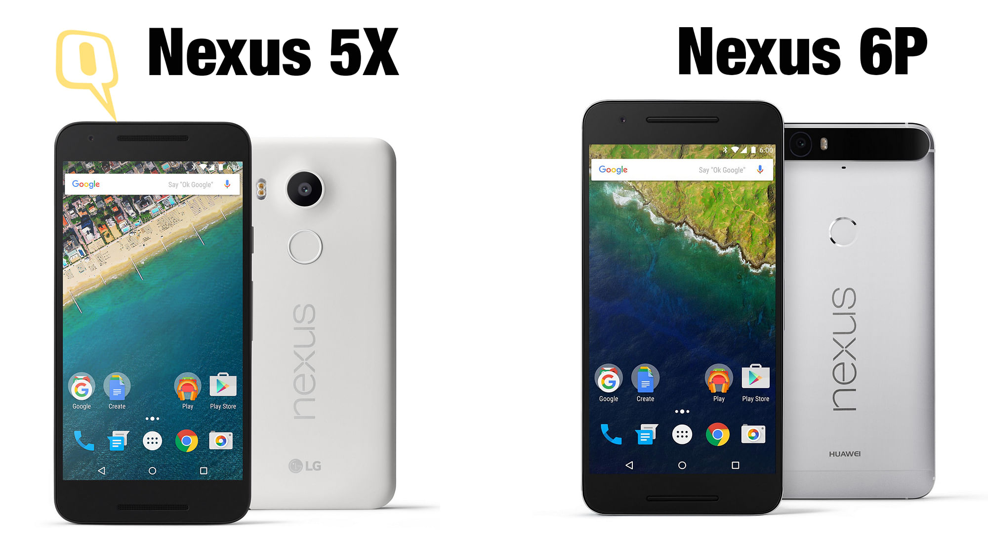 Google Nexus 5X and Google Nexus 5P.