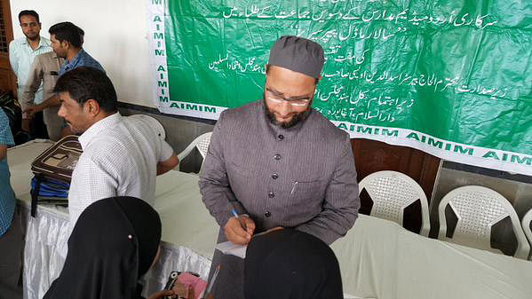 Political opponents attribute to Owaisi a grand design of churning the existing caste-driven electoral arrangement to produce a Muslim-Dalit vote base. (Photo courtesy: @asadowaisi)