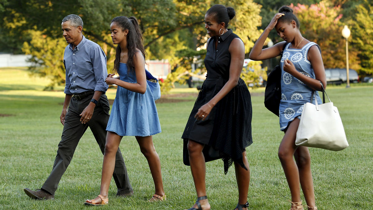 Barack Obama offers some fatherly advice on college admissions to his daughter Malia.