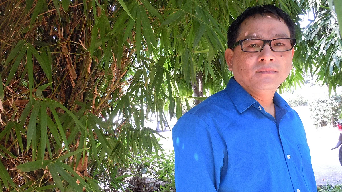 Gumjum Haider, Chairman of the All Arunachal Pradesh Student’s Union. (Photo: Maitreyee Handique)