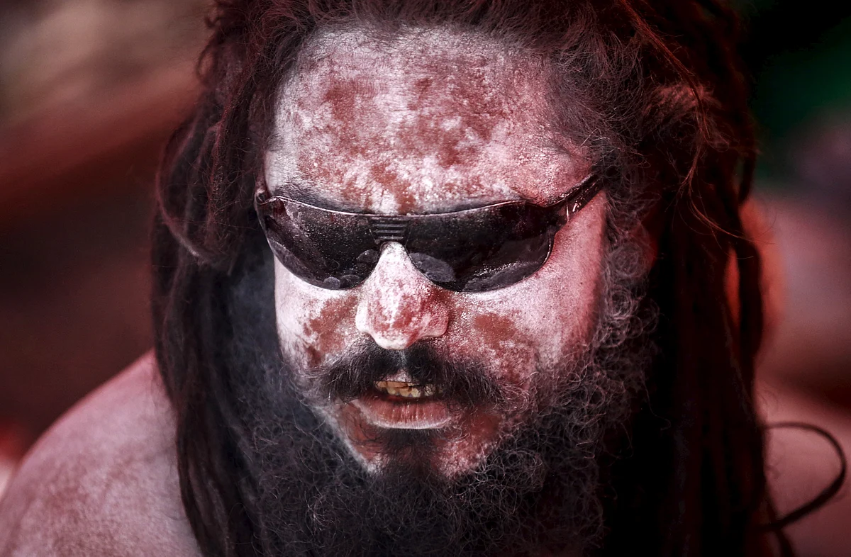 A Naga Sadhu sits in his tent during the second “Shahi Snan” (grand bath) at “Kumbh Mela”, or Pitcher Festival, in Trimbakeshwar, India. (Photo: Reuters)