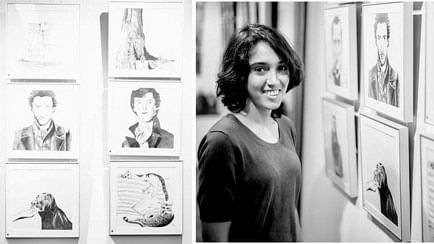 Ira Khan, daughter of actor Aamir Khan, at her first ever art exhibition with some of her work. (Photo: <a href="https://instagram.com/p/9TBIv_yGkG/?taken-by=avigowariker">Instagram/Avi Gowariker</a>)