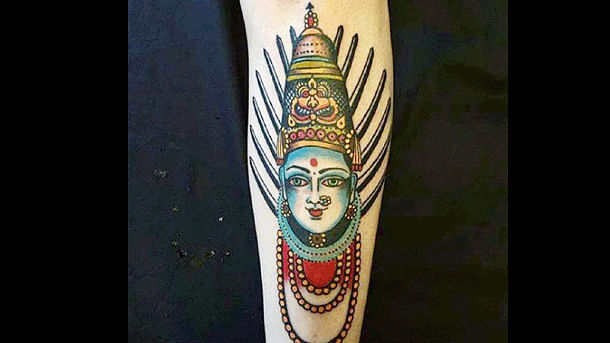 The controversial tattoo on Matt Keith’s leg (Photo courtesy: Twitter/@DeccanChronicle)