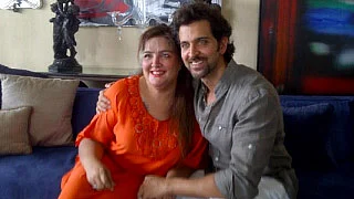 Sunaina Roshan with brother Hrithik Roshan.