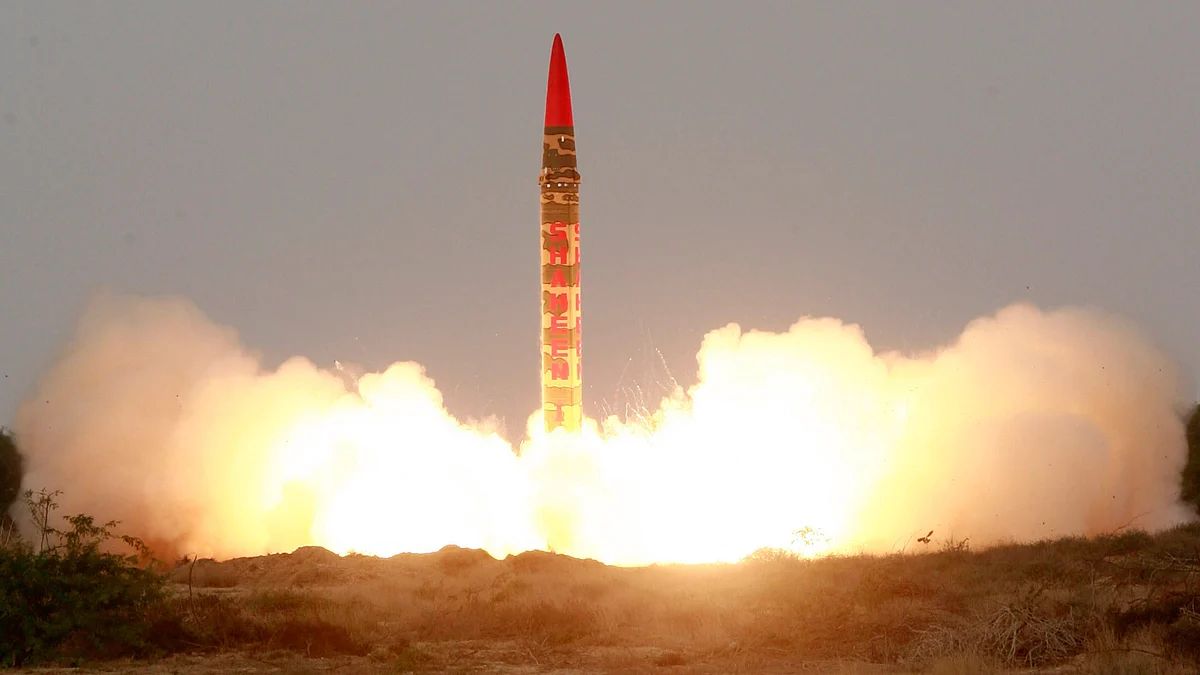 File picture of Pakistan’s medium-range Shaheen-1 ballistic missile taking off during a test flight from an undisclosed location in Pakistan. (Photo: Reuters)