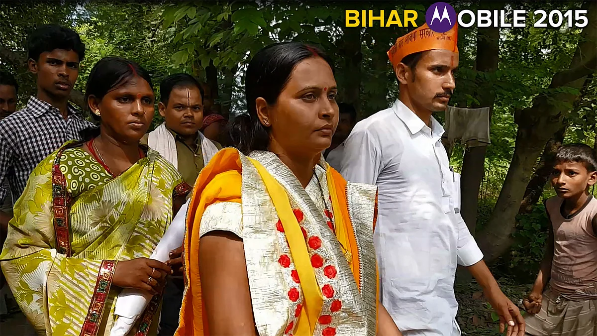 Pammi Kumar out for ‘prachar’. (Photo: The Quint)