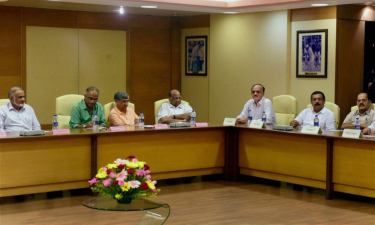 BCCI members during the election in Mumbai on Sunday. (Photo: PTI)