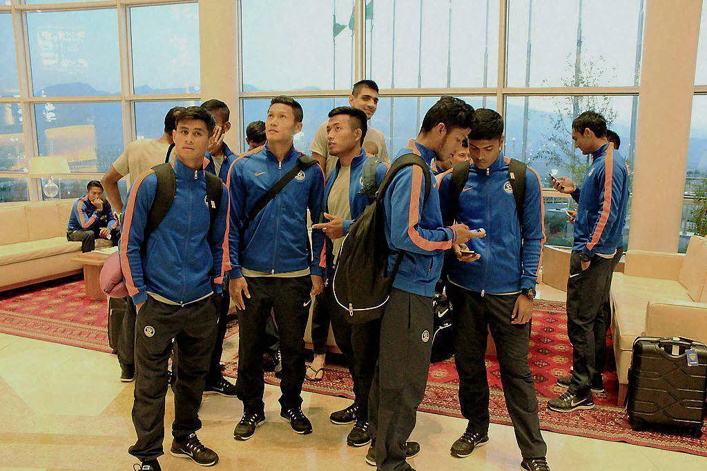 Indian football team in Ashgabat, Turkmenistan. (Photo: PTI)