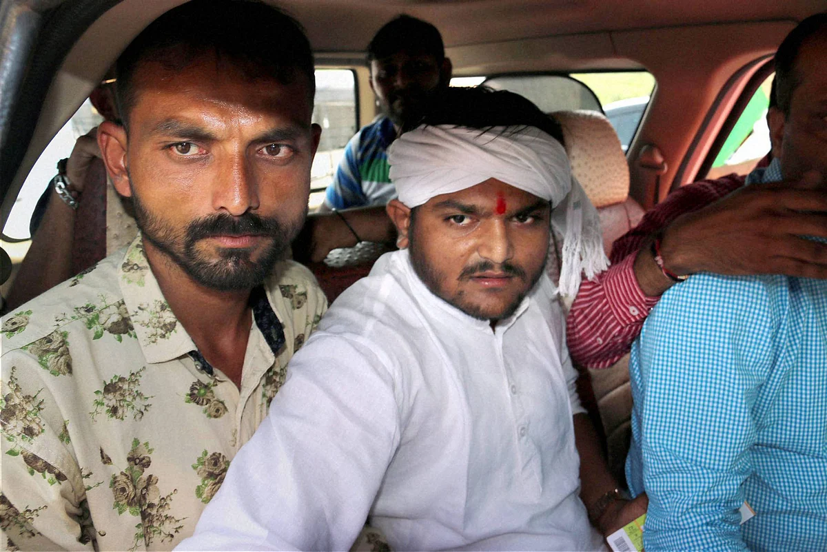 Patel quota agitator, Hardik Patel detained near Rajkot. (Photo: PTI)