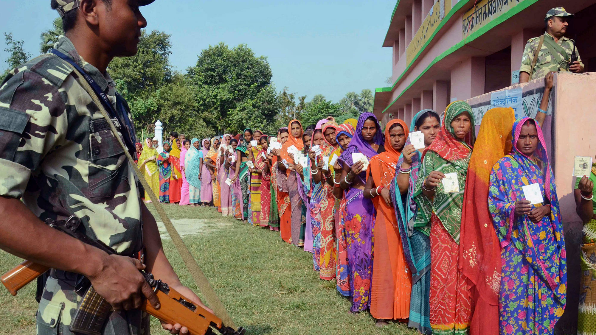 Women lining up to poll. (Photo: AP)