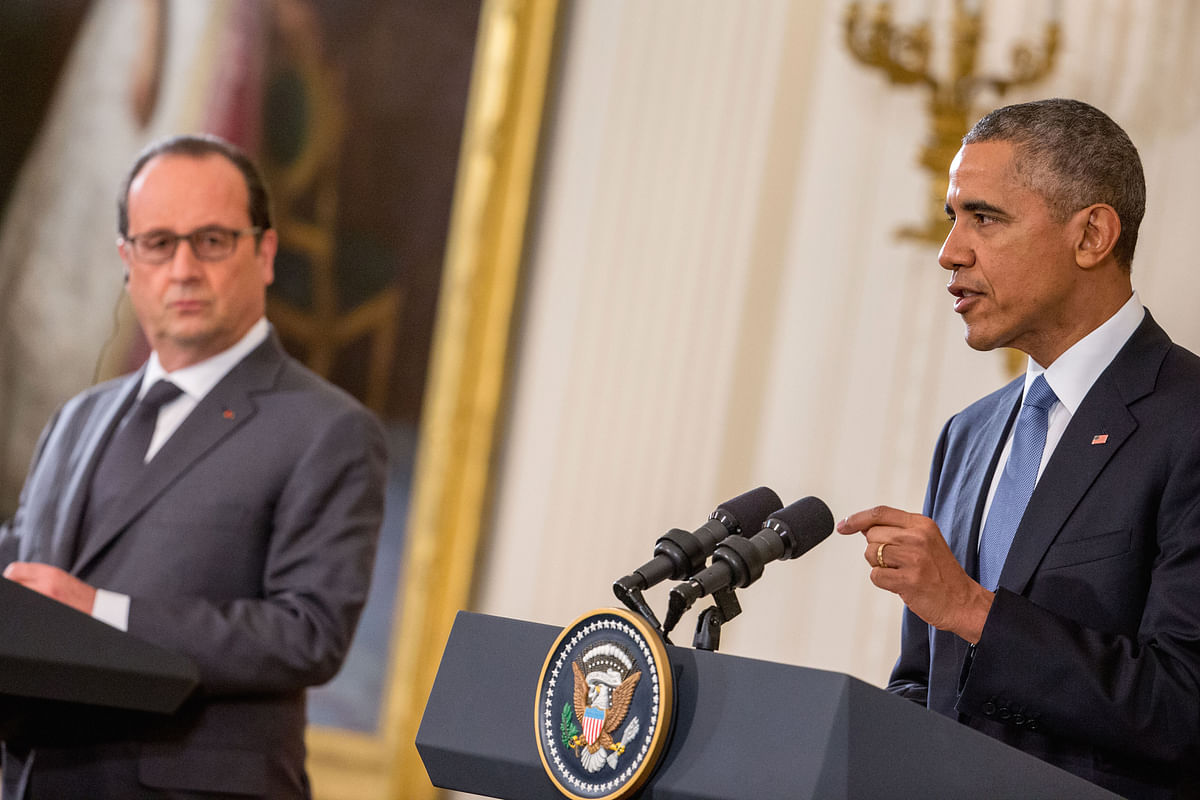 US President Barack Obama promised  to work with France and other allies to fight against the Islamic State.