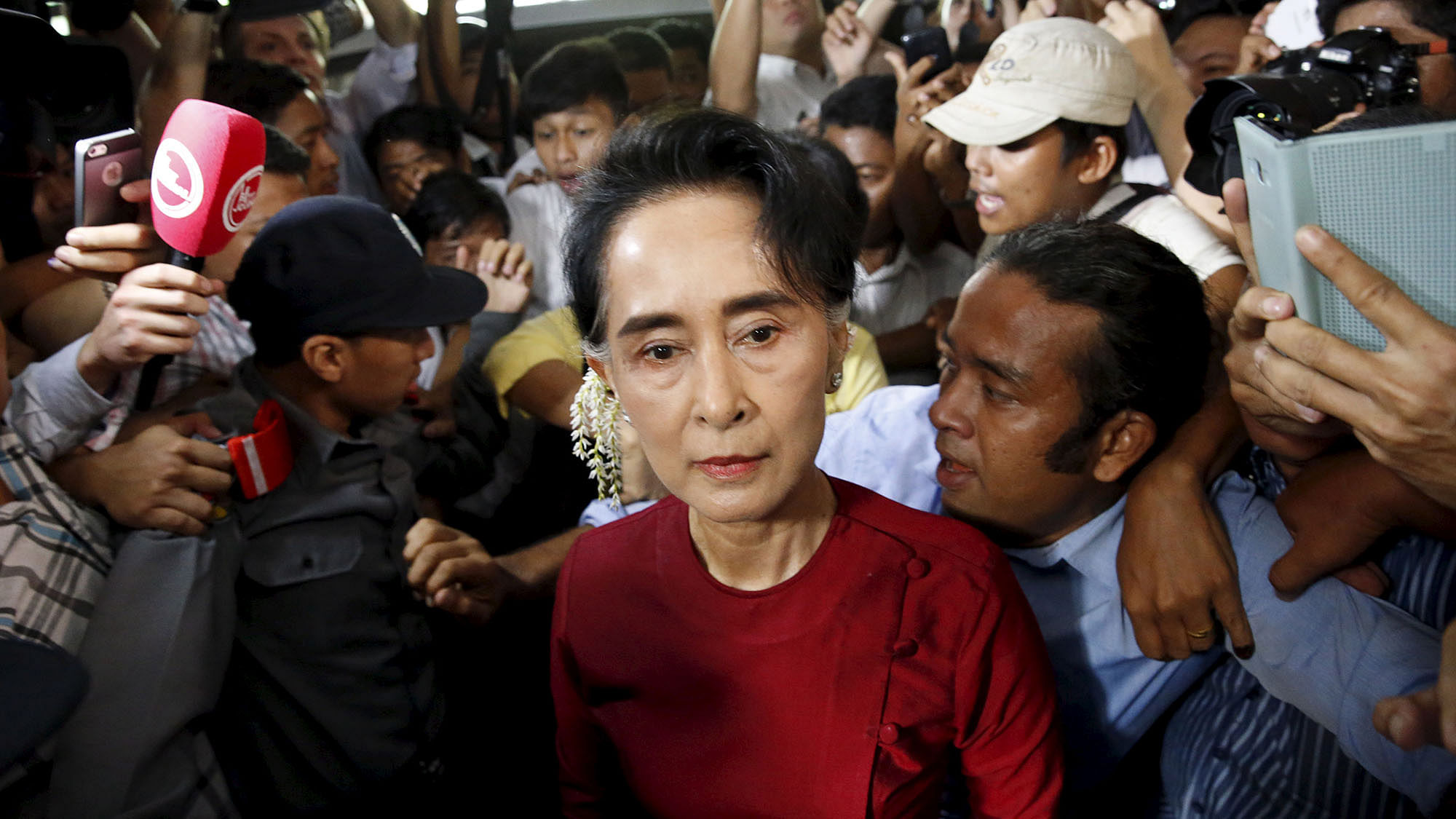 File photo of Myanmar leader Aung San Suu Kyi.