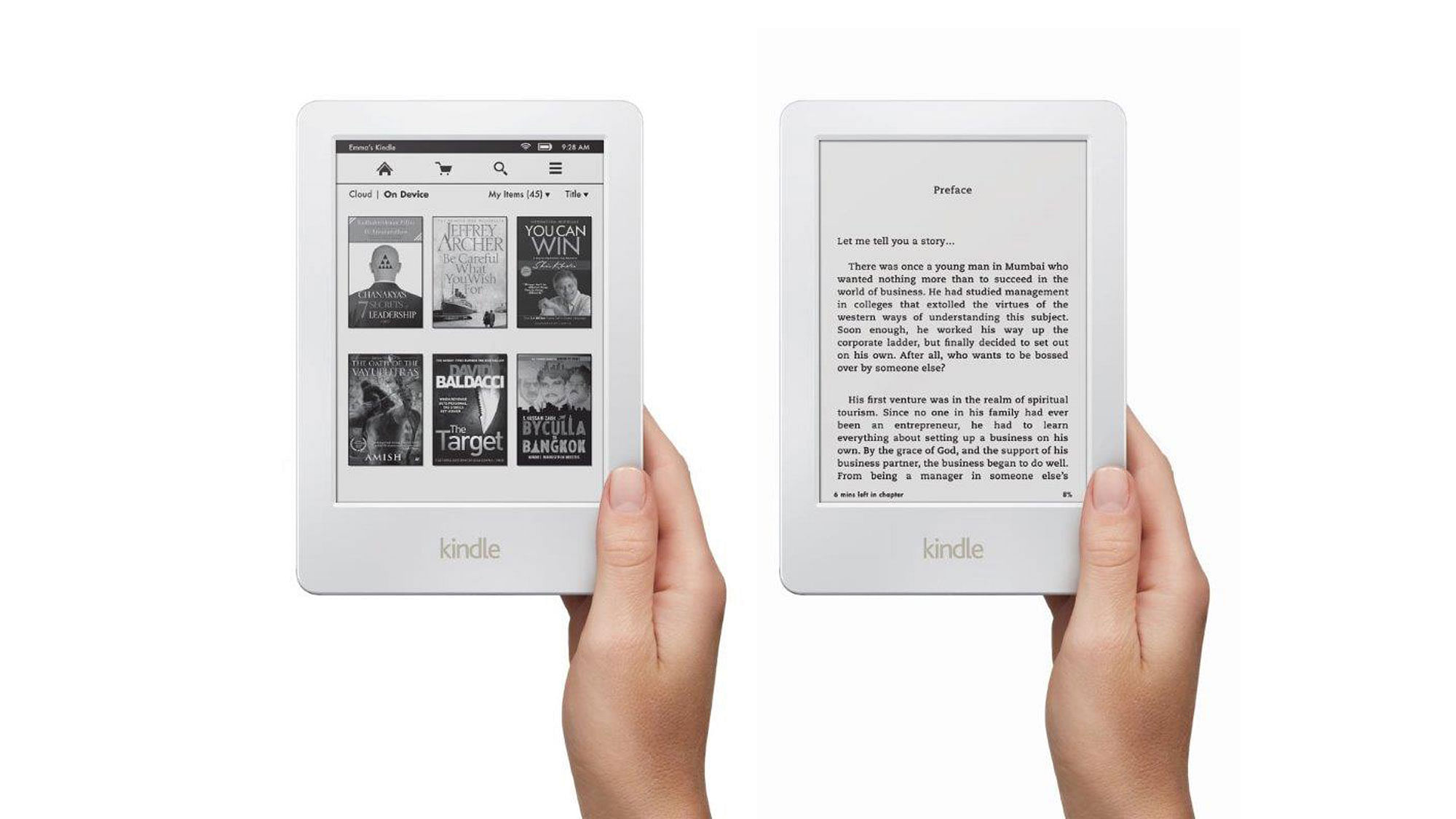 Amazon White Kindle. (Photo: Amazon)