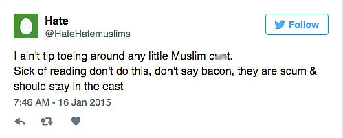 (Photo: Twitter/@HateHatemuslims)