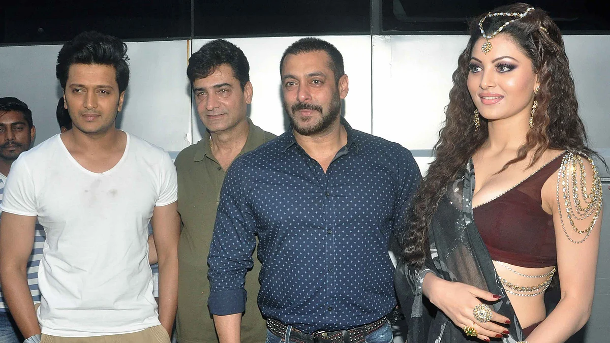 Riteish Deshmukh and Indra Kumar with Salman Khan (Photo: Yogen Shah)