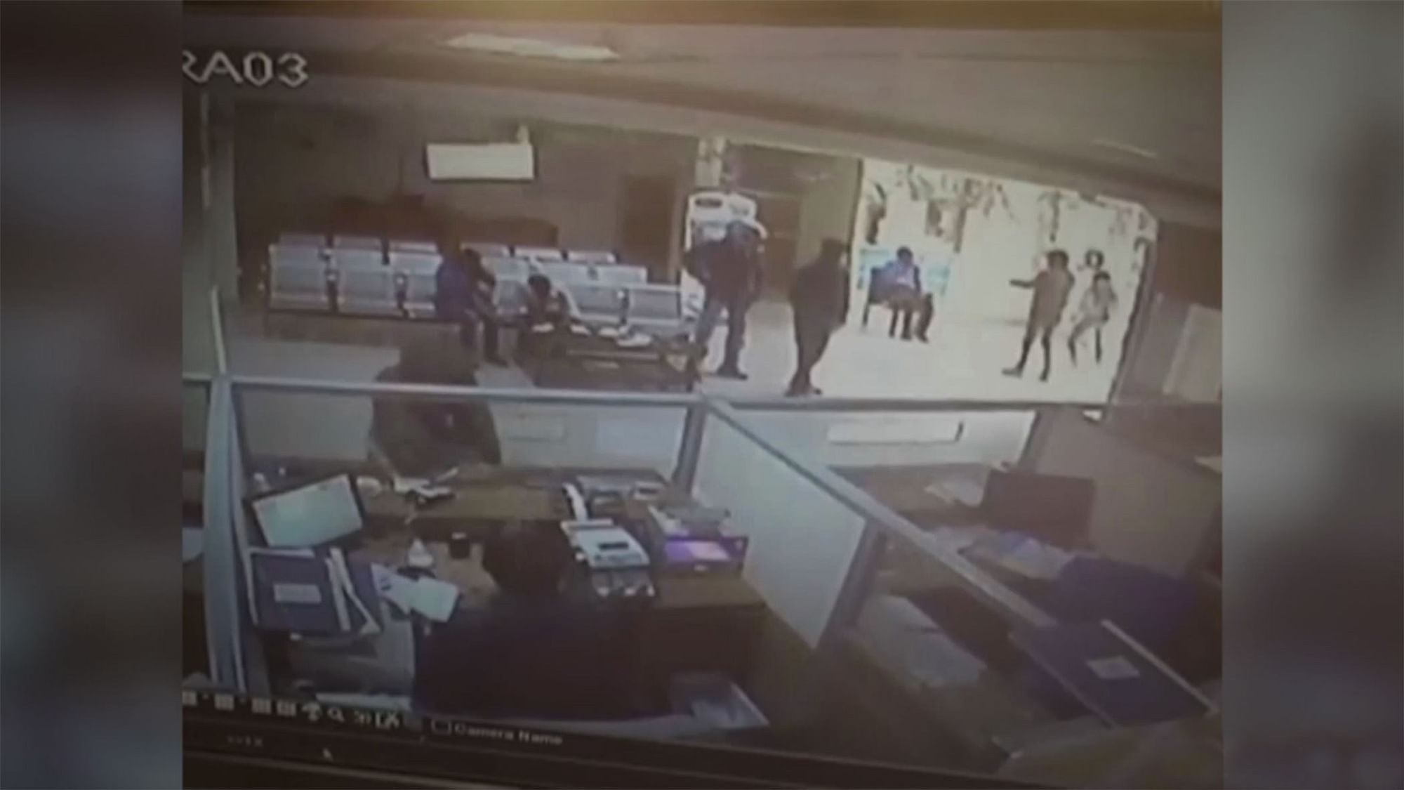 CCTV footage of robbers looting a bank in Lucknow. (Photo: AP screengrab)