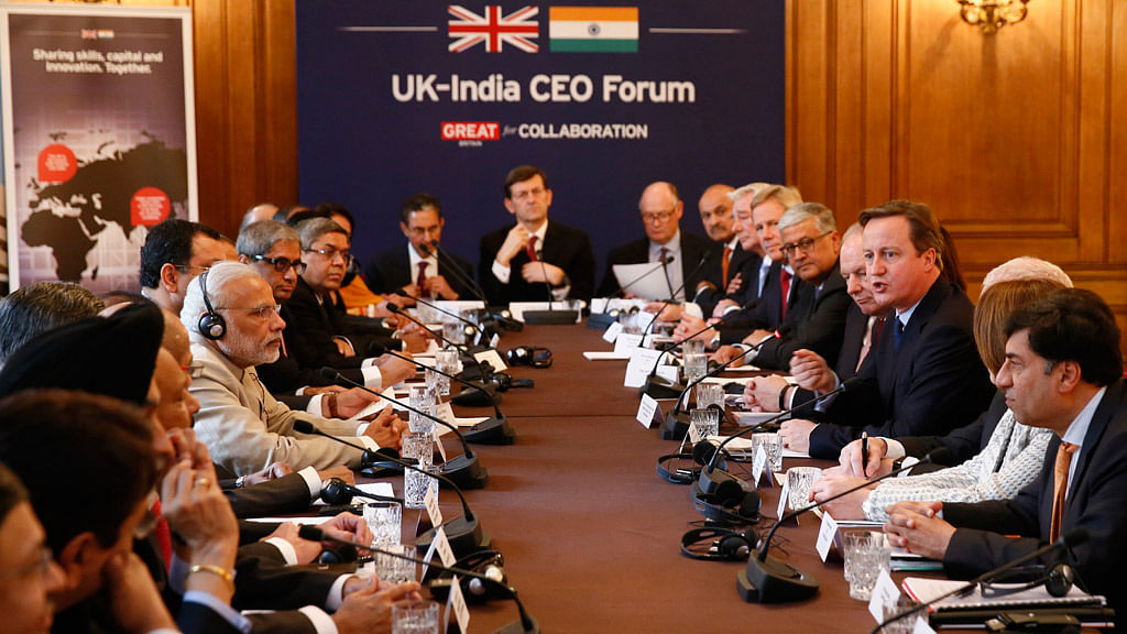 PM Modi and his British counterpart David Cameron took part in the CEO Forum at 10 Downing Street, London