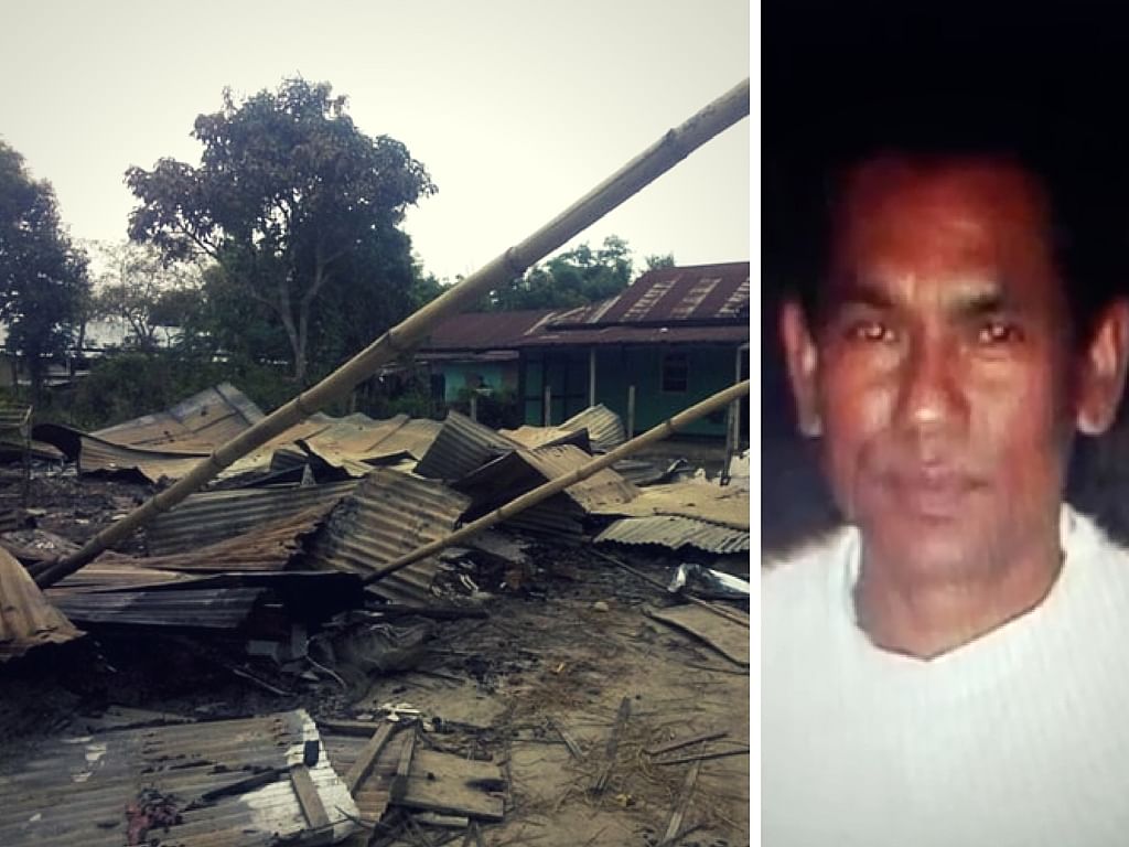 What remains of Mohammad Amu’s house (left), Md Hasmad Ali . (Photo: Sunzu)