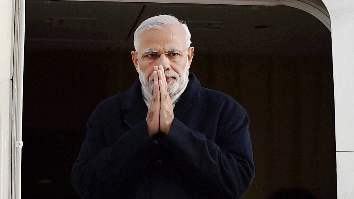 Prime Minister Narendra Modi arrives in UK. (Photo: PTI)