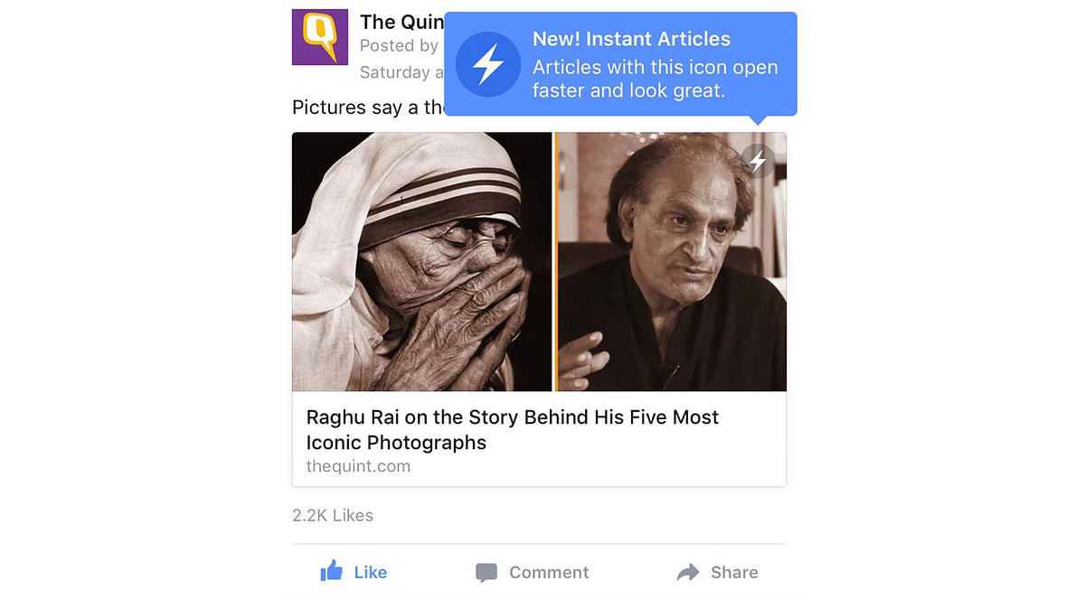 The Quint is India’s youngest media house on Facebook Instant Articles for Android and iOS. 