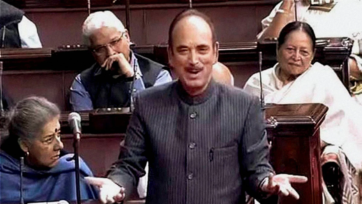 Ghulam Nabi Azad, Congress leader in Rajya Sabha. 