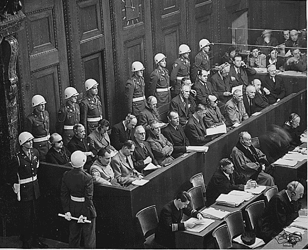 The defendants at Nuremberg sit in the dock in this file photo circa 1945-46. (Photo: Reuters)