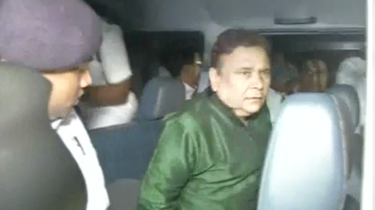 Mitra being taken to Alipore jail. (Photo: ANI)
