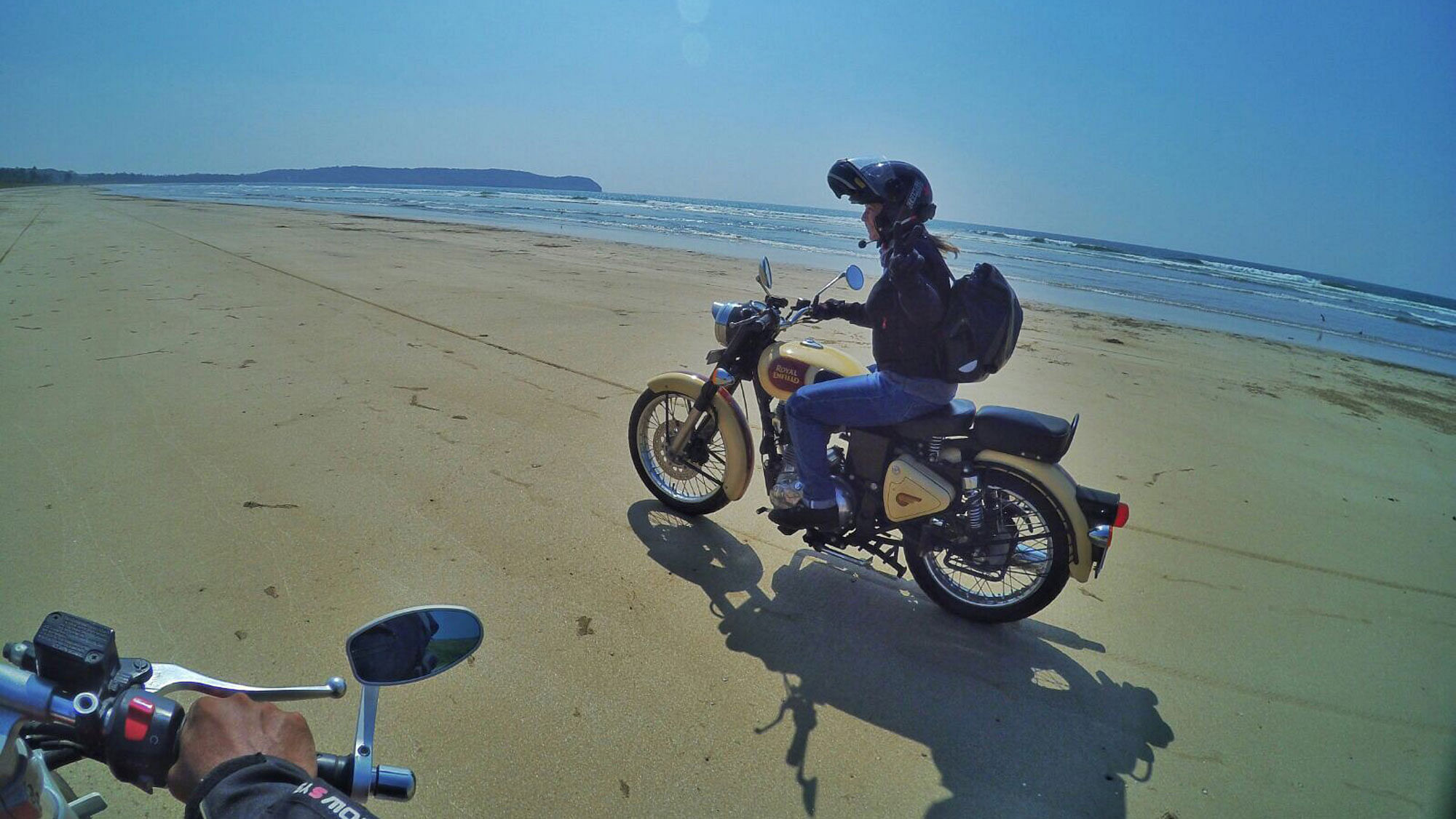 A Spanish Royal Enfield Rider in Goa. (Photo Courtesy: <b>The Quint</b>)