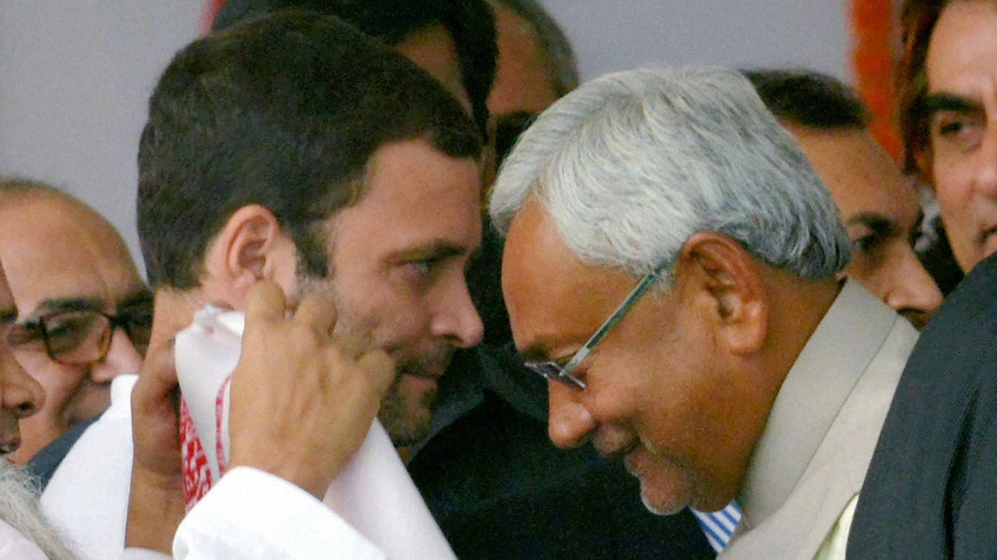 <div class="paragraphs"><p>Bihar CM Nitish Kumar with Congress Vice President Rahul Gandhi.</p></div>