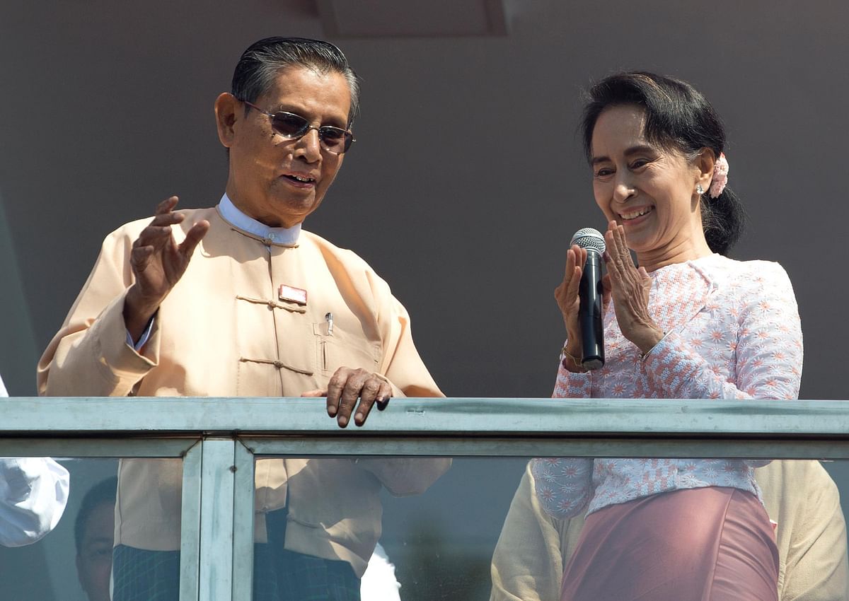 Suu Kyi’s NLD signalled a sweep that could give it the presidency and further loosen the military’s hold.