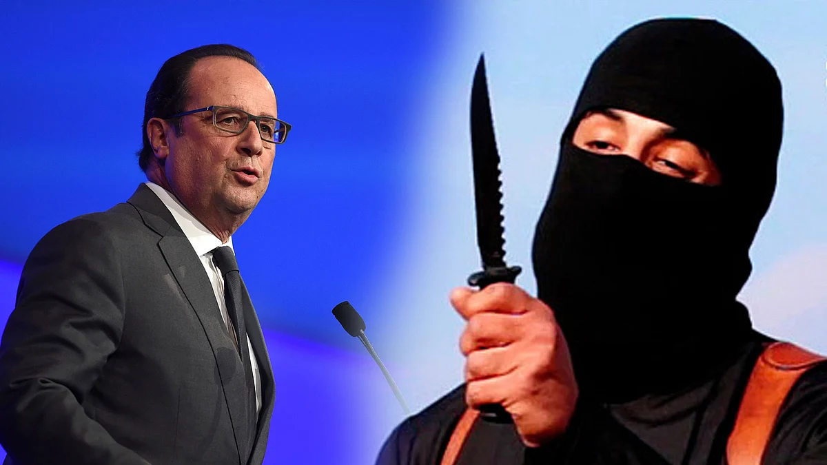 French PM Francois Hollande (left), ISIS member Mohammed Emwazi (Photo: AP)