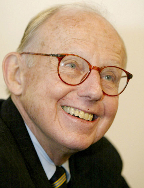 Samuel P Huntington smiles during an interview on August 7, 2002. Huntington, who controversially predicted a “Clash of Civilizations” between the West and Islam, warned against a US invasion of Iraq. (Photo: AP)
