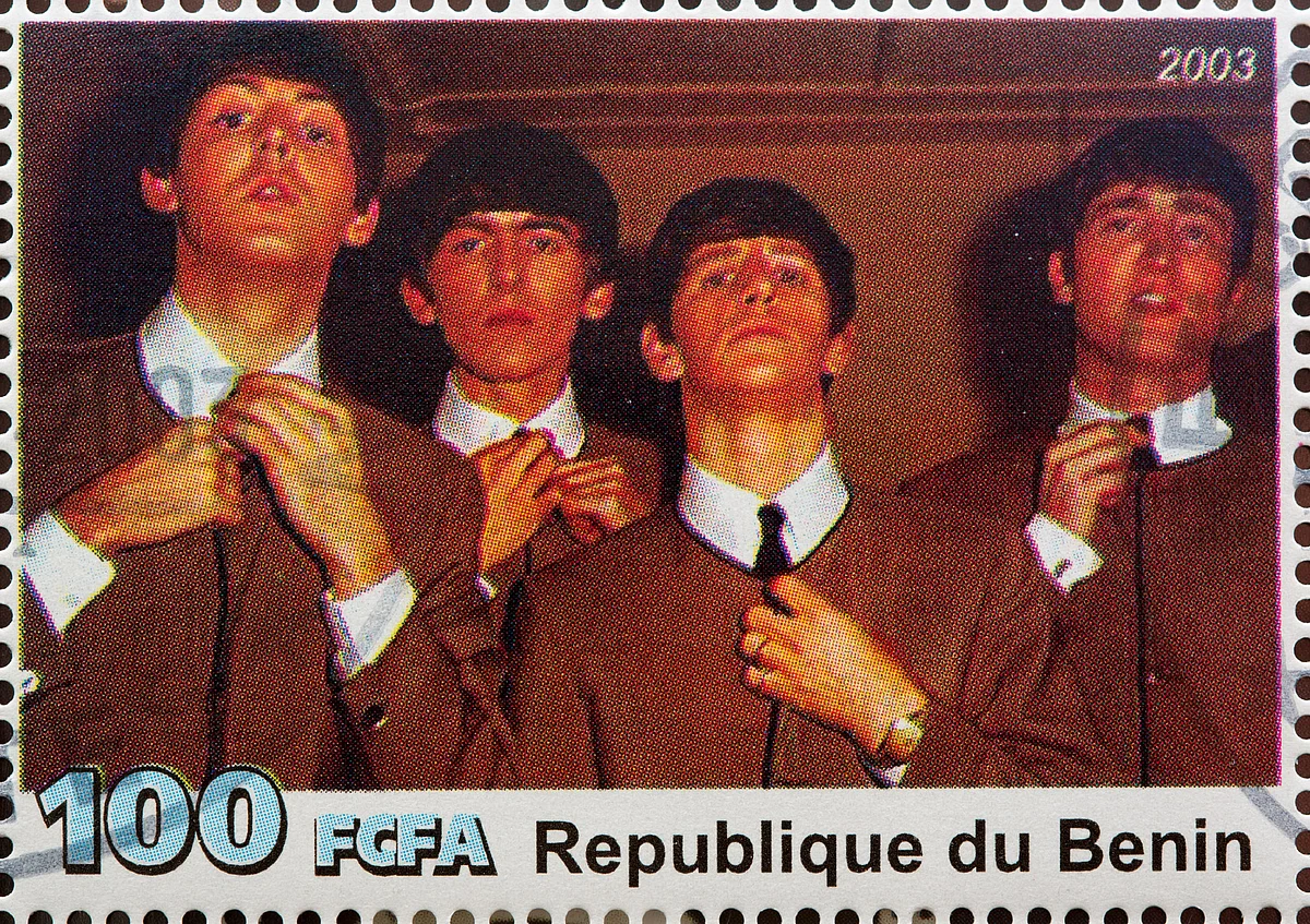 Newcastle, United Kingdom - September 18, 2012: The Beatles featured on a Postage Stamp from the Republique du Benin (Photo: iStock)